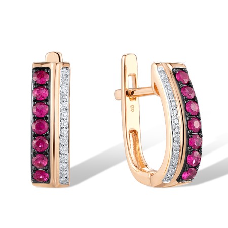 14KRWB Earrings Diamond,Ruby (E309842RUY14KRWB)