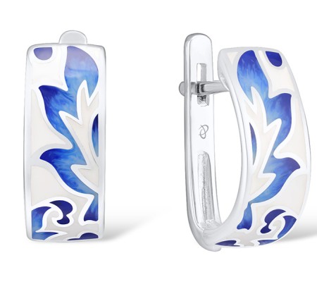 Sterling Silver Earrings Enamel (E309853ENA1SL925)