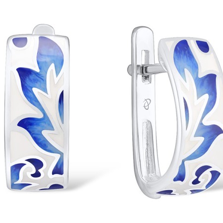 Sterling Silver Earrings Enamel (E309853ENA1SL925)