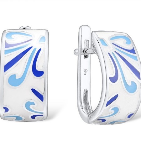 Sterling Silver Earrings Enamel (E309868ENA1SL925)