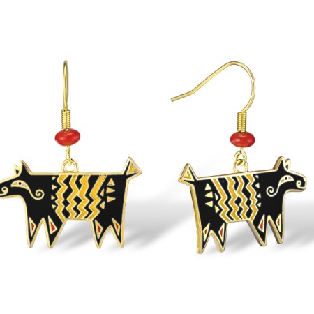 Brass w/ Yellow Gold Plating Earrings Enamel,Red Sea BamBoo Coral (E309931ENA1BRY)