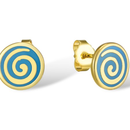 Brass w/ Yellow Gold Plating Earrings Enamel (E309975ENA1BRY)