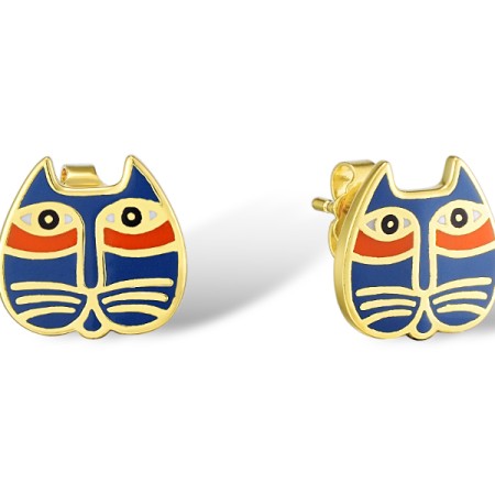 Brass w/ Yellow Gold Plating Earrings Enamel (E309978ENA1BRY)