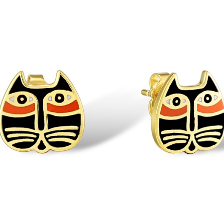 Brass w/ Yellow Gold Plating Earrings Enamel (E309978ENABRY)