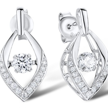 Sterling Silver Earrings White Cubic Zirconia (E310002AWCZSL925)