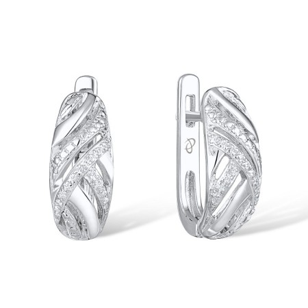 Sterling Silver Earrings Diamond (E310091DIASL925)