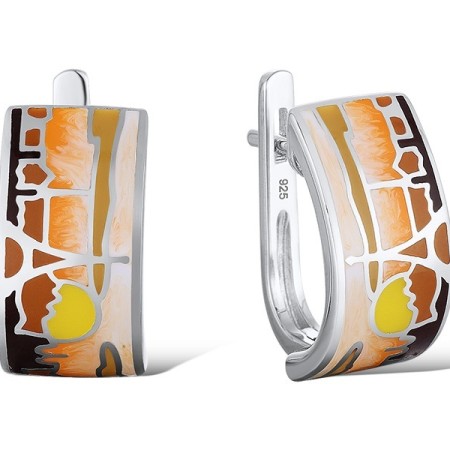 Sterling Silver Earrings Enamel (E310117ENASL925)