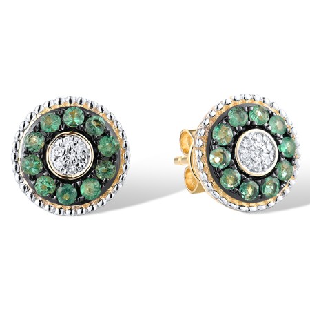 14KYWB Earrings Diamond,Emerald (E310132EMR14KYWB)