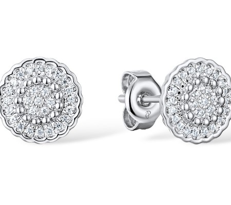 14KW Earrings Diamond (E310136DIA14KW-SR)