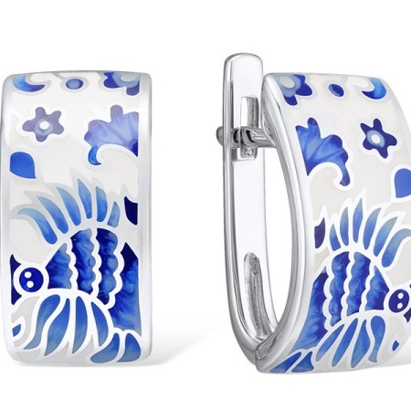 Sterling Silver Earrings Enamel (E310140ENA1SL925)