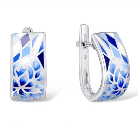 Sterling Silver Earrings Enamel (E310143ENA1SL925)