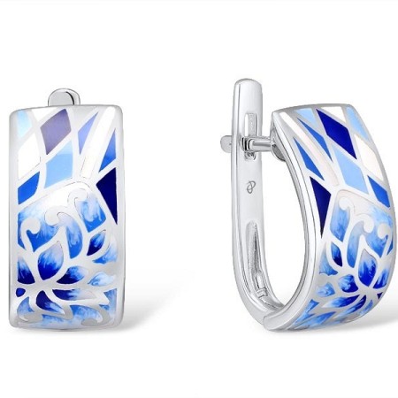 Sterling Silver Earrings Enamel (E310143ENA1SL925)
