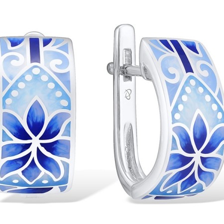 Sterling Silver Earrings Enamel (E310144ENA1SL925)