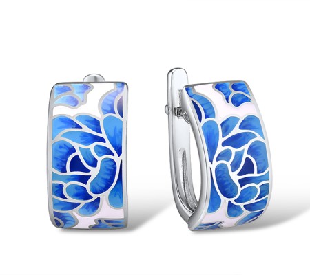 Sterling Silver Earrings Enamel (E310149ENA1SL925)