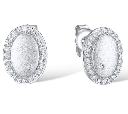 Sterling Silver Earrings White Cubic Zirconia (E310232WCZSL925)