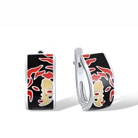 Sterling Silver Earrings Enamel (E310312ENASL925)