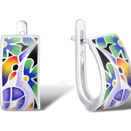 Sterling Silver Earrings Enamel (E310315ENASL925)