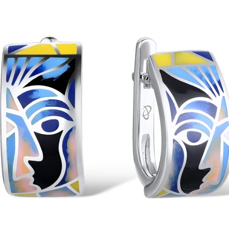 Sterling Silver Earrings Enamel (E310448ENASL925)