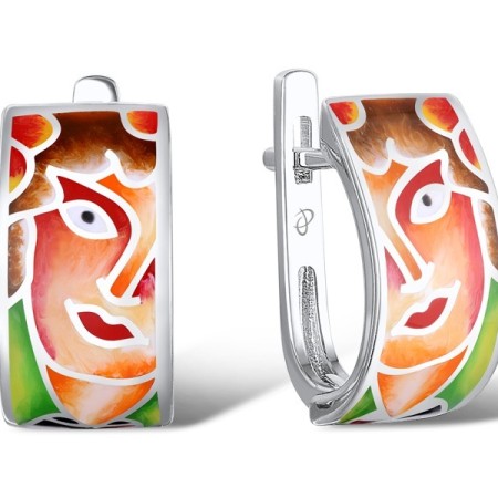 Sterling Silver Earrings Enamel (E310452ENASL925)
