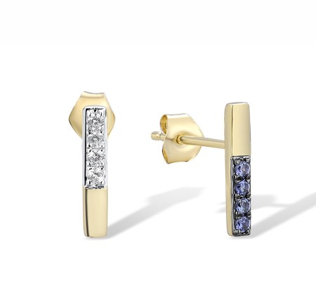 10KYWB Earrings Created Sapphire,Created white sapphire (E310518CSW10KYWB)