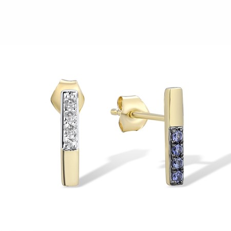 10KYWB Earrings Created Sapphire,Created white sapphire (E310518CSW10KYWB)