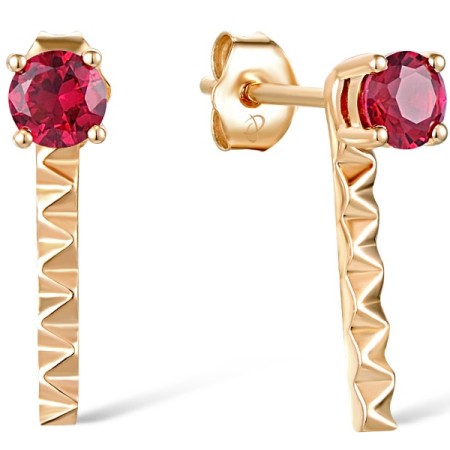 9KR Earrings Created Ruby (E310519CRU9KR)