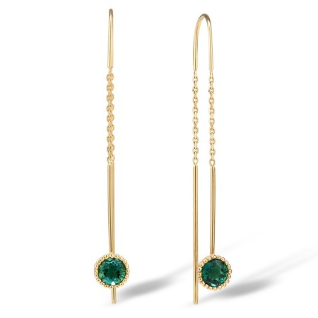 10KY Earrings Created Emerald (E310522CEM10KY)