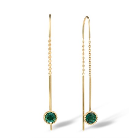 9KY Earrings Created Emerald (E310522CEM9KY)