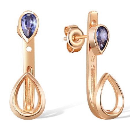 10KR Earrings Created Sapphire (E310525CRS10KR)