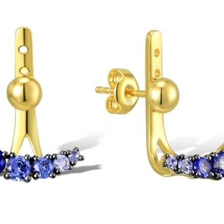 10KYB Earrings Created Sapphire (E310531CRS10KYB)