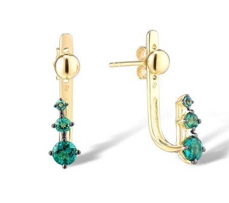 10KYB Earrings Created Emerald (E310533CEM10KYB)