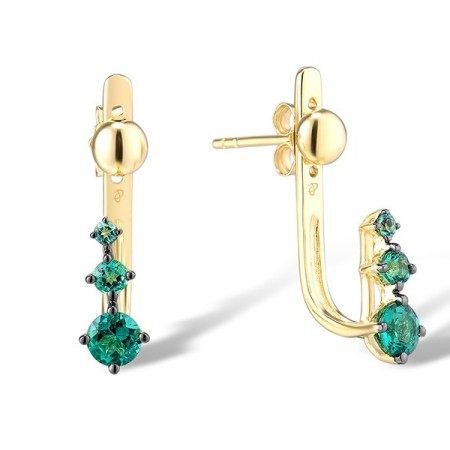 10KYB Earrings Created Emerald (E310533CEM10KYB)