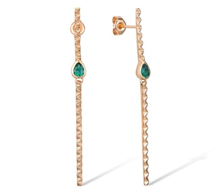 10KR Earrings Created Emerald (E310536CEM10KR)