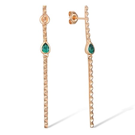 10KR Earrings Created Emerald (E310536CEM10KR)