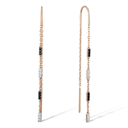 10KRWB Earrings Black spinel,White Topaz (E310553BNW10KRWB)