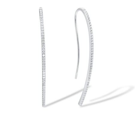 Sterling Silver Earrings White Cubic Zirconia (E310554WCZSL925)