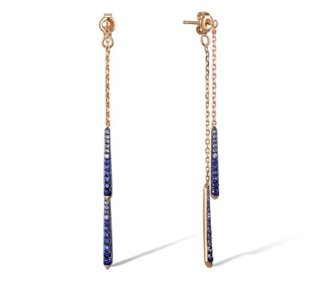 10KRB Earrings Created Sapphire (E310556CRS10KRB)