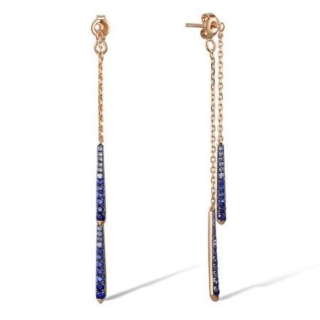 10KRB Earrings Created Sapphire (E310556CRS10KRB)