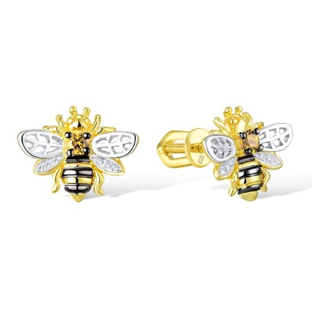 14KYWB Earrings Citrine,Diamond (E310634CIT14KYWB-SR)