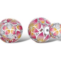 Sterling Silver Earrings Enamel,White Cubic Zirconia (E310735ENASL925)