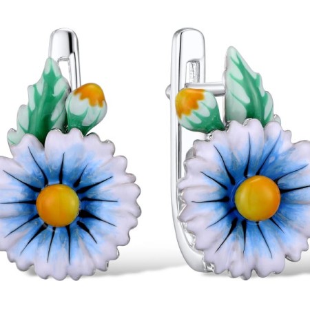 Sterling Silver Earrings Enamel (E310786ENASL925)