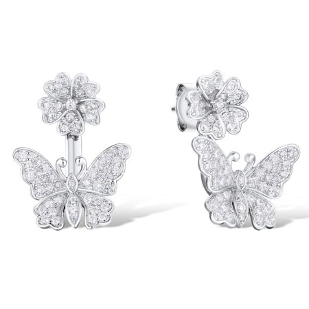 Sterling Silver Earrings White Cubic Zirconia (E310834WCZSL925)