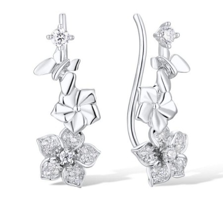 Sterling Silver Earrings White Cubic Zirconia (E310837WCZSL925)
