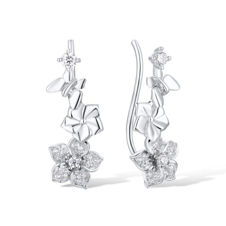 Sterling Silver Earrings White Cubic Zirconia (E310837WCZSL925)