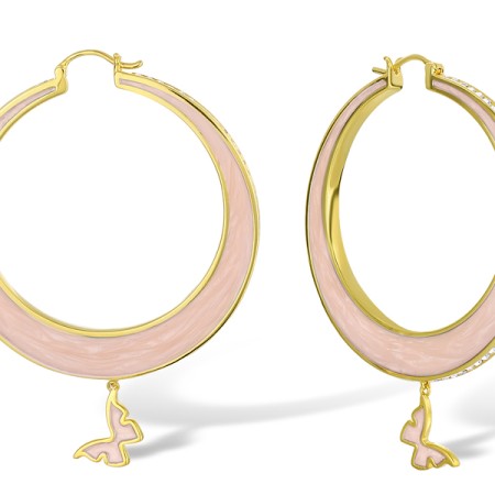 Brass w/ Yellow Gold Plating Earrings Enamel,Swarovski 001 (E311247ENA1BRY)