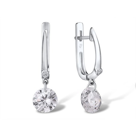 Sterling Silver Earrings White Cubic Zirconia (E311517WCZSL925)