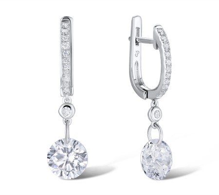 Sterling Silver Earrings White Cubic Zirconia (E311518WCZSL925)