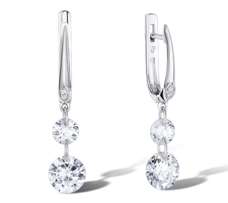Sterling Silver Earrings White Cubic Zirconia (E311519WCZSL925)