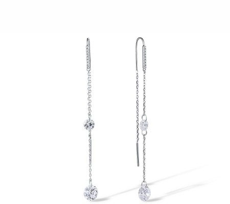Sterling Silver Earrings White Cubic Zirconia (E311520WCZSL925)