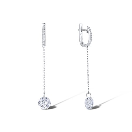 Sterling Silver Earrings White Cubic Zirconia (E311521WCZSL925)